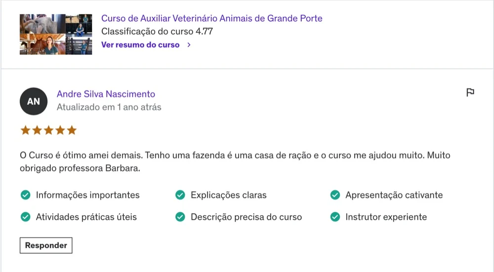 Avaliação de aluno — tenho fazenda e casa de ração