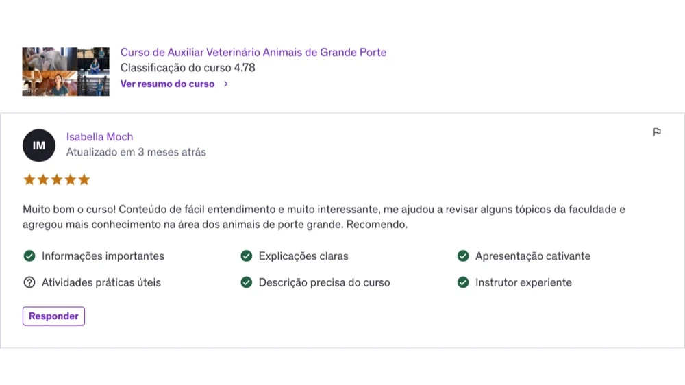 Avaliação de aluno — revisar tópicos da faculdade